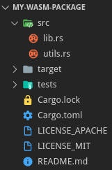 project directory from the wasm-pack build command